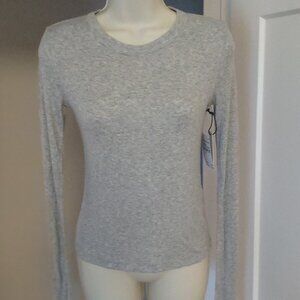 Abound Heather Gray Women's Long Sleeve T-Shirt - MEDIUM